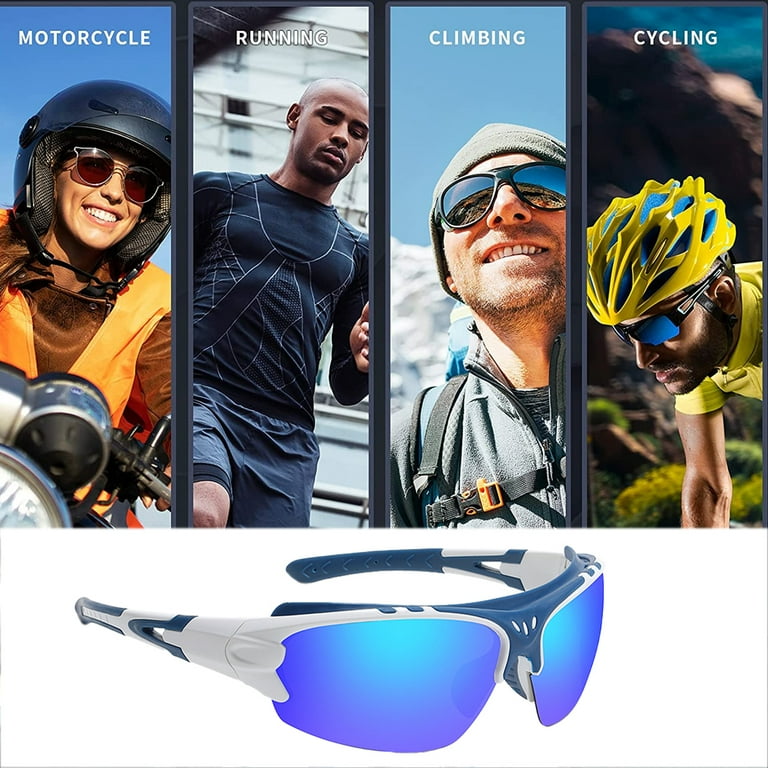 Polarized Sports Sunglasses for Men Women Youth Baseball Cycling Running  Glasses 