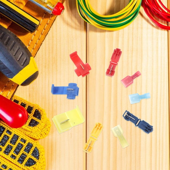 GOOHOCHY 160pcs T Tap Wire Connectors Kit Quick Splice Electrical Wire Terminals Self-Stripping Insulated Male Quick Disconnects Waterproof T Tap Connectors