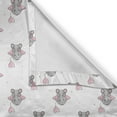 thumbnail image 6 of Ambesonne Animal Cartoon Valance & Curtain, Heart Balloons, 55"x36", Grey Pale Pink White, 6 of 6