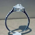 thumbnail image 4 of K-KED 925 Silver Heart Rings Romantic Women Cubic Zirconia Wedding Delicate Jewelry Sz 6-10-8, 4 of 9