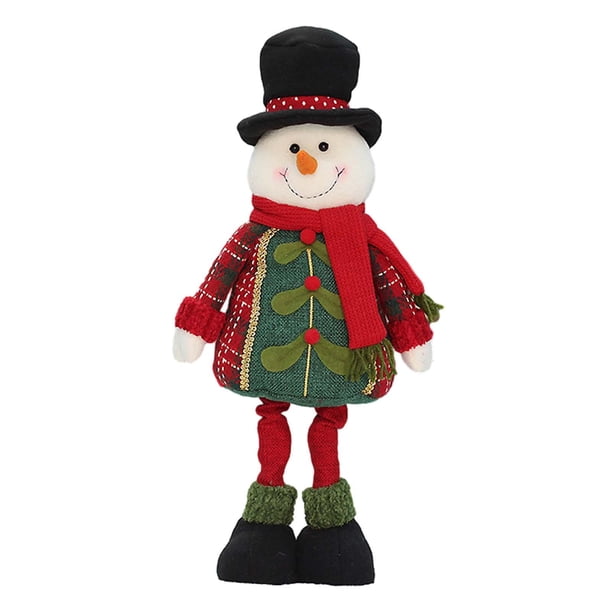 Figura navideña de peluche de patas largas de Papá Noel de pie, decoración estilos B