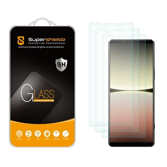 (3 Pack) Supershieldz Designed for Sony Xperia 5 V Tempered Glass Screen Protector, Anti Scratch, Bubble Free