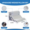 thumbnail image 2 of Juego de almohadas con forma de cuña Ahpmeoa, 3 unidades, para después de una cirugía o reflujo ácido, 2 of 7