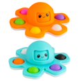 thumbnail image 3 of Pulpo antiestrés Reversible Push Bubble Finger Press Gyro (Verde Azul) Tmvgtek juguetes de los niños, 3 of 8