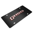 thumbnail image 3 of Ford F-150 in Red 2015 up 3D Logo Black Carbon Fiber Pattern Steel License Plate, 3 of 5