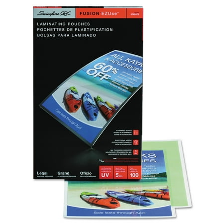 Swingline GBC EZUse Thermal Laminating Pouches, 5 mil, 9 x 14 1/2, 100/Box