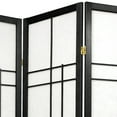 thumbnail image 2 of Red Lantern 7 ft. Tall Eudes Shoji Screen - Black - 4 Panels, 2 of 3