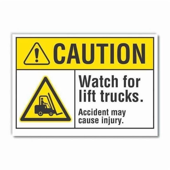 Lyle Caution Sign,7inx10in,Non-PVC Polymer LCU3-0016-ED_10x7