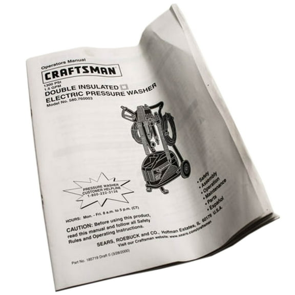 Generac Portables Parts 185719GS Operators Manual model number 580_ GEN-185719GS