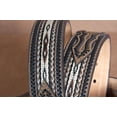 thumbnail image 4 of 42 In Nocona Leather Mens Belt Braided Horse Hair Lacing Engraved Buckle, 4 of 5