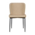 thumbnail image 5 of Set of 2 Sand Color PU Leather Dining Chair with Black Metal legs, 5 of 5