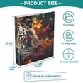 thumbnail image 5 of Tiger Flowers Orange 3 Ring Binders 1.5 inch Hardcover File Folders with Interior Pockets A4 Size Organizer for School Office Hospital, 5 of 8