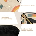 thumbnail image 5 of FORMRS Makeup Bag Travel Cosmetic Organizer for Women Fold Flat Zipper Pouch with Handle, Beige Cat Rainbow, 5 of 8