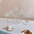 thumbnail image 4 of 5 Arms Crystal Candle Holders, Crystal Candle Rack, Tabletop Candle Stands for hotels, restaurants, weddings, parties, celebration, 4 of 15