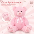 thumbnail image 5 of MorisMos 4ft Giant Pink Teddy Bear Stuffed Animal, Big Teddy Bear Plush, 5 of 8