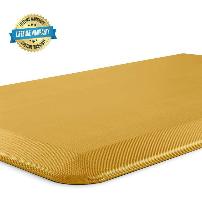 ComfiLife Anti Fatigue Floor Mat – 3/4 Inch Thick Perfect Kitchen Mat,  Standing Desk Mat – Comfort at Home, Office, Garage – Durable – Stain  Resistant – Non-Slip Bottom 20 x 39, Mustard 