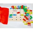 thumbnail image 3 of KAKOWELY Dominoes Building Blocks 1 Set Digital Computing Dominoes Building Blocks Toy Intelligence Toy Early Education Arithmetic Wooden Toy (110Pcs Building Blocks 1Pc Answer Board 1Pc Storage Bag), 3 of 4
