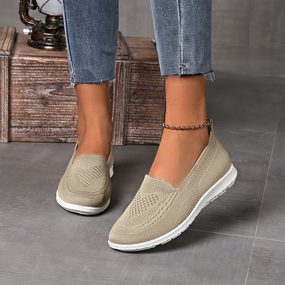 Orthopedic Shoes for Women, Women Wide Width Breathable Walking Comfortable Slip on Sneakers, Non Slip Food Service Lightweight Sneaker, Shoes Arch Support Sneakers