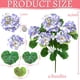 thumbnail image 2 of Flores artificiales de geranio Turnmeon para decoración de exteriores, 4 unidades, 2 of 8