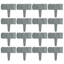 BESTYASH 20Pcs Plastic Garden Edging Border Fence Grey Stone Simulation for Lawn and Flowerbed Decoration