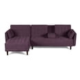 thumbnail image 4 of Sala Modular Sofá Cama Reversible De Velvet Morado Beehive Memory Foam Modelo Annara, 4 of 9