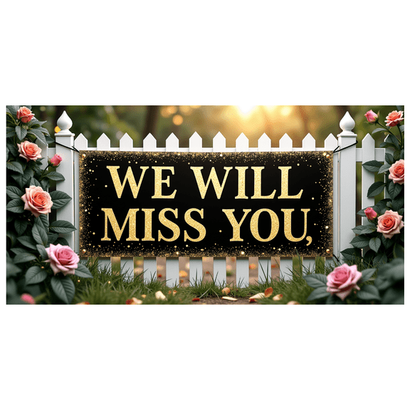 LUUFILx We Will Miss You Farewell Party Decorations Balloon Banner Colorful Backdrop Retirement Going Away Celebration Background Decor Multicolor Event Supplies