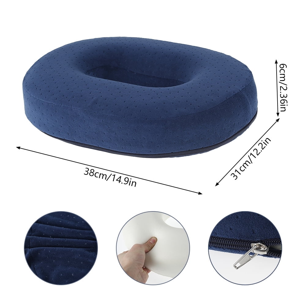 Jetcloudlive Memory Foam Donut Ring Cushion Donut Pillow Tailbone Hemorrhoid Seat Cushion Orthopedic Pain Relief Doughnut Pillow for Bed Sores, Pregnancy,Coccyx,Sciatica