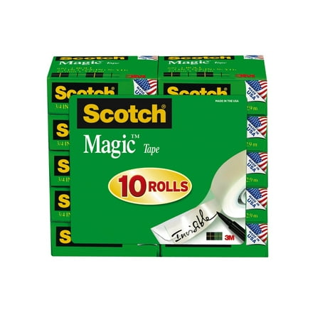 - Scotch Magic Office Tape Refill 10 pack, 3/4 in. x 800in., Clear