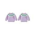 thumbnail image 3 of Loicainy Toddler Baby Irish Knit Sweater 6 9 12 18 24 Months 2T 3T 4T 5T Shamrock Embroidery Crew Neck Long Sleeve Tops, 3 of 10