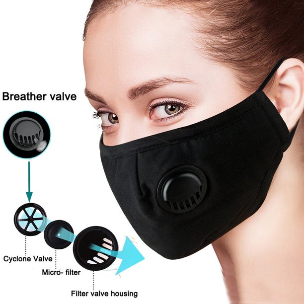 Download Flex N Flex Cotton Face Mask With Filters Exhaust Valve Washable Reusable Face Masks Lightweight Comfortable To Wear Face Cover Walmart Com Walmart Com Yellowimages Mockups