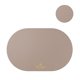 thumbnail image 1 of Tableware Pad Placemat Pu Leather Table Mat Heat Insulation Set Of 1/4 Placemats Oval Coaster Kitchen Table Decor Mats4 sets, 1 of 5