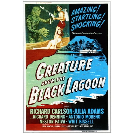 Creature From The Black Lagoon Canvas Art - (11 x 17)