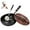 B-Wood Lid, variant on Jinswhdre Cast Iron Skillet, Jinswhdre Wok, Jinswhdre Cast Iron Pan, Hand-Forged Non Stick Iron Wok with Lid, Uncoated Iron Pan, Woks & Stir-Fry Pans Nonstick (A-Wood Lid, 11in/28cm)