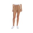 thumbnail image 1 of OAT Womens Brown Stretch Pocketed Drawstring Shorts S, 1 of 1