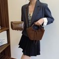 thumbnail image 3 of Bolso Con Asa Superior Bandolera para Mujer Mano Cuero PU Lazo, 3 of 9