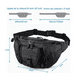 thumbnail image 4 of Cangurera Tactica Militar Impermeable Riñonera Negro, 4 of 5