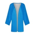 thumbnail image 5 of Timegard 3/4 Sleeve Cardigan for Women Lightweight Open Front Coats Fall Solid Color Loose Thin Tops, 5 of 5