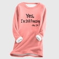 thumbnail image 2 of Lindreshi Pajamas for Women Fashion Woman Long Sleeve Round Neck Printing Blouse Causal Pullover Long Sleeve Tops, 2 of 3