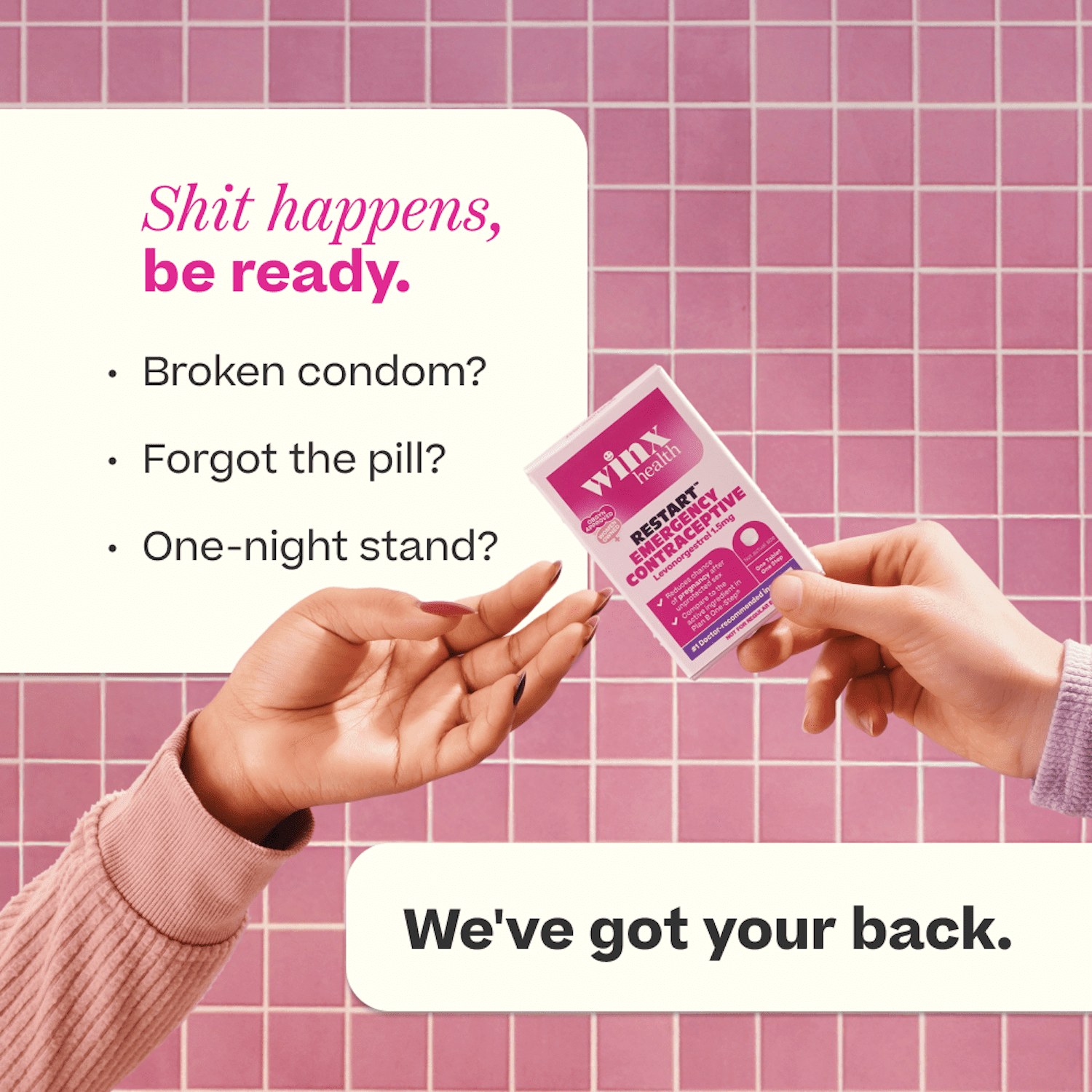 Restart Emergency Contraceptive Morning After Pill, Plan B Alternative, 1.5 mg Levonorgestrel, Single Tablet