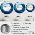 thumbnail image 4 of Designart "Vortex Of Tidal Twist Waves" Abstract Spirals Blue Large Round Mirror - Round Office Mirror Wall Decor - Modern Round Printed Mirror - 23" x 23", 4 of 6