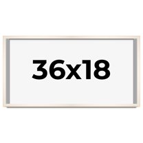36x18 Frame White Wheat Solid Wood Picture Frame | Moulding Width 0.75 Inches | Interior Depth 0.5