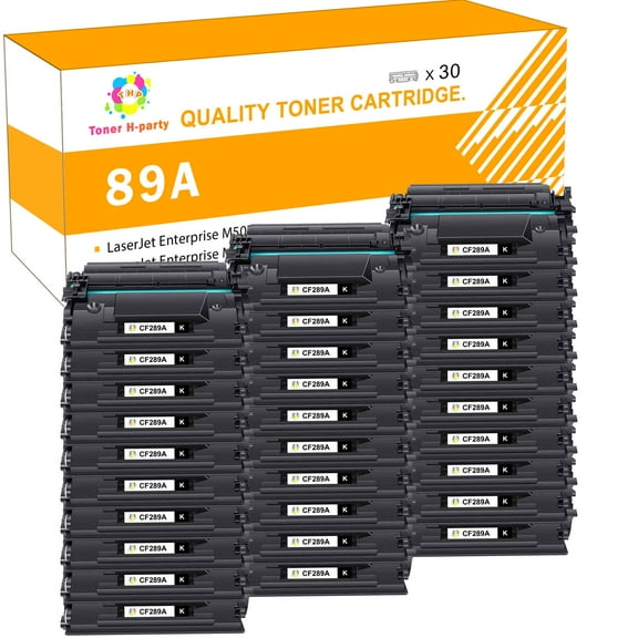Toner H-Party Compatible Toner Replacement NO-Chip for HP CF289A 89A LaserJet Enterprise MFP M528dn M528f M507x M507n Enterprise Flow MFP M528c M528z ( 30-Pack, Black)