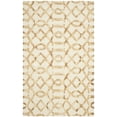 thumbnail image 2 of Safavieh Dip Dye Anglia Distressed Wool Area Rug, Ivory/Camel, 5' x 8', 2 of 7