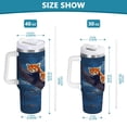 thumbnail image 3 of 30 oz Tumbler With Handle Stainless Steel Insulated Tumbler With Lid for Car Cup Holder Cute Red Panda, 3 of 9