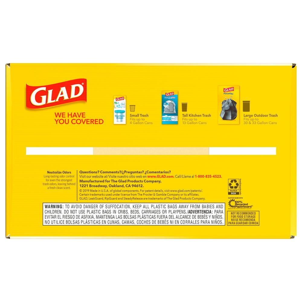 Glad ForceFlex 13 gal. Tall Kitchen Drawstring Fresh Clean Scent with Febreze Freshness Trash Bags (140-Count)
