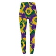 thumbnail image 3 of Hvot&aat Women Mardi Gras Leggings Stretch High Waisted Yoga Pants Sparkly Printed Carnival Party Pant, 3 of 5