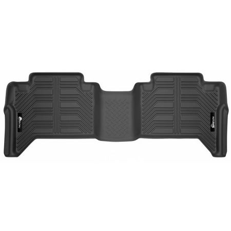 Cab 2nd Row Mats (BIZON Laser Measured Floor Liners (fits) 2016-2018 Toyota Tacoma Double Cab 2nd Row 1 Piece Black Molded Floor Mats Made in the)