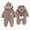 A119-Coffee, variant on boobe Newborn Baby Boys Girls Winter Cute Warm Fleece Jumpsuit Romper Outwear Coat