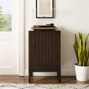 Asher Record Storage Stand Dark Brown