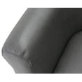 thumbnail image 4 of Mainstays Faux Leather Bucket Accent Chair, Carbon Gray, 4 of 4